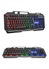 RGB Işıklı Gaming Oyuncu Klavye Q Klavye Mouse Hediyeli