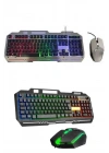 RGB Işıklı Gaming Oyuncu Klavye Q Klavye Mouse Hediyeli