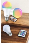 RGB Led Lamba Led Işık Ampul Renk Değiştirebilen 100 Watt