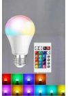 RGB Led Lamba Led Işık Ampul Renk Değiştirebilen 100 Watt
