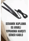 Saç Düzleştirici Isı Ayarlı Döner Kablo Yıpranma Karşıtı
