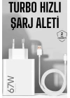Şarj Aleti 67W Hızlı Şarj Turbo Type-C Uyumlu Şarj Adaptörü Kablosu