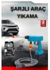 Şarjlı Oto Yıkama, Bahçe Sulama Tabancası Makinesi Yüksek Basınçlı