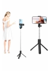 Selfie Çubuğu Tripod Bluetooth Kumandalı Selfie Çubuğu Telefon Tutucu