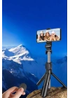 Selfie Çubuğu Tripod Kumandalı Telefon Tutucu Siyah
