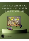 Şık ve Modern LED Pano – Neon Işıklı Silinebilir Akrilik Yazı Tahtası, 7 Renkli Kalem Dahil