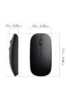 Siyah Wireless Kablosuz Sessiz Mouse Bluetooth Bağlantılı