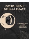 SQ-16 Mini Series 10 Akıllı Saat | Şık ve Hafif Tasarım, 3 Kordon Seçeneği