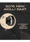 SQ-16 Mini Series 10 Akıllı Saat | Şık ve Hafif Tasarım, 3 Kordon Seçeneği