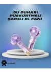 Su Sisi Püskürtmeli Taşınabilir El Fanı – Çocuk ve Öğrencilere Uygun, Kamp ve Seyahat İçin