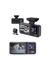 Sürüş ve Park Halinde Kesintisiz Güvenlik İçin 3 Kameralı Profesyonel Dashcam