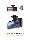 Sürüş ve Park Halinde Kesintisiz Güvenlik İçin 3 Kameralı Profesyonel Dashcam