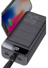 Taşınabilir Powerbank 50.000 mAh 4 Girişli Hızlı Şarj Led Göstergeli Fenerli Şarj