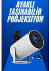 Taşınabilir Projeksiyon Ayaklı Projektör Android Uyumlu HDMI Girişli