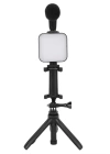 Telefon Tutucu Mini Mikrofonlu Tripod Vlog Çekim Video