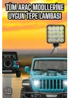 Tepe Lambası Çalışma Lambası Sis Lambası 16 Led Beyaz Led Işık