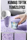 Tiftik Temizleme Makinesi USB Şarjlı Tüy Toplayıcı Kablosuz