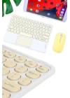Touchpad Tüm Cihazlara Uyumlu Bluetooth Klavye Touchpad Slim Kablosuz Wifi Q Klavye