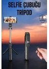Tripod Kablosuz Bluetooth Bağlantılı Selfie Çubuğu 360 Derece Dönebilen