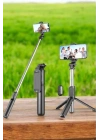 Tripod Kablosuz Bluetooth Bağlantılı Selfie Çubuğu 360 Derece Dönebilen