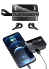 TWS Bluetooth Kulaklık Kablosuz Uzun Pil Ömrü Dijital Göstergeli Powerbank