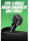 Type-C Girişli Araba Çakmaklık Şarj Cihazı 38W Oto Çakmaklık