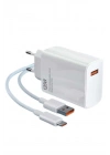 Type C Yüksek Hızlı Şarj Aleti Beyaz 120W Ultra Uzun Ömürlü