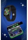 Ucuz ve Kaliteli Kulaklıklı Saat Seti Bluetooth Bağlantılı Akıllı Saat ve Kulaklık