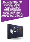Unısex Yuvarlak Ekranlı 7 Kordonlu Akıllı Saat GPS Destekli Çoklu Kordon Seçeneği