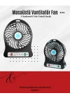 USB Girişli Taşınabilir Masaüstü Mini Fan – 3 Kademeli Hız, Şarjlı, Işıklı, Sessiz Çalışma
