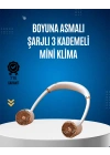 USB Şarjlı Boyun Fanı | Hafif, Katlanabilir, Taşınabilir, Düşük Gürültülü Fan