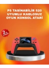 Uzun Pil Ömürlü 520 Oyunlu P5 Retro Konsol