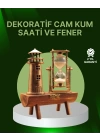 Vintage Kum Saati + Deniz Feneri Modeli – Ahşap Gövdeli Masa Üstü Dekor