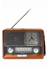 Vintage Nostaljik Radyo AUX USB SD Kart Girişli Şarjlı Bluetooth Bağlantılı