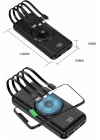 Wireless Powerbank 10000 Mah LED Ekranlı Dahili Kablolu Hızlı Şarj