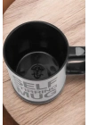 Yazılı Mug Kupa Karıştırıcı Özelliği Ve Paslanmaz Çelik