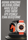 Yeni Model Akıllı Saat Ultra Smart Watch Gümüş Kasa 45mm Titreşim