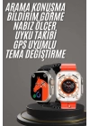 Yeni Model Akıllı Saat Ultra Smart Watch Gümüş Kasa 45mm Titreşim