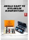 Yeni Model Akıllı Saat ve Kulaklık Kampanyası Nabızz Ölçer Bluetooth Bağlantılı Uzun Pil Ömrü