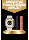 Yeni Nesil 3 Kordonlu Kol Saati 49 MM Amoled Ekran Akıllı Saat