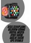 Yeni Nesil Akıllı Saat Çağrı Cevaplama Müzik Dinleme Plastik Kordon Mesaj Bildirimleri