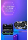 Yeni Nesil Akıllı Saat Ve Bluetooth Kulaklık Titreşim Bildirimleri Uyku Takibi