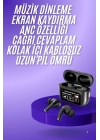 Yeni Nesil ANC Özellikli Çağrı Cevaplayan Dokunmatik Ekranlı Bluetooth Kulaklık Siyah