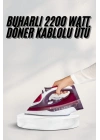 Yeni Nesil Kırmızı Buharlı Ütü 2200 Watt Seramik Tabanlı Yüksek Buhar Gücü