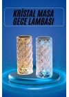 Yeni Nesil Modern Kristal Masa ve Gece Lambası Dokunmatik Renk Değiştirebilen