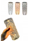 Yeni Nesil Modern Kristal Masa ve Gece Lambası Dokunmatik Renk Değiştirebilen