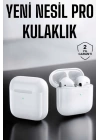 Yeni Nesil Pro Bluetooth Kulaklık Uzun Pil Ömrü Beyaz
