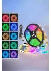 Yeni Nesil RGB Işıklı 10Metre Şerit Led Kumandalı Şarj Edilebilir