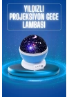 Yıldızlı Gece Lambası Mor Projeksiyon Görünümlü Masa Lambası Renk Değiştirebilen