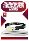 Yüksek Işıklı Şarjlı ve Sensörlü LED Kafa Lambası Kamp Lambası